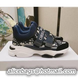 Low Price Dior D-Wander Sneakers in Blue Oblique Technical Fabric 111567