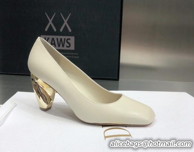 Luxury Cheap Dior Rhodes Calfskin Pumps White 111583