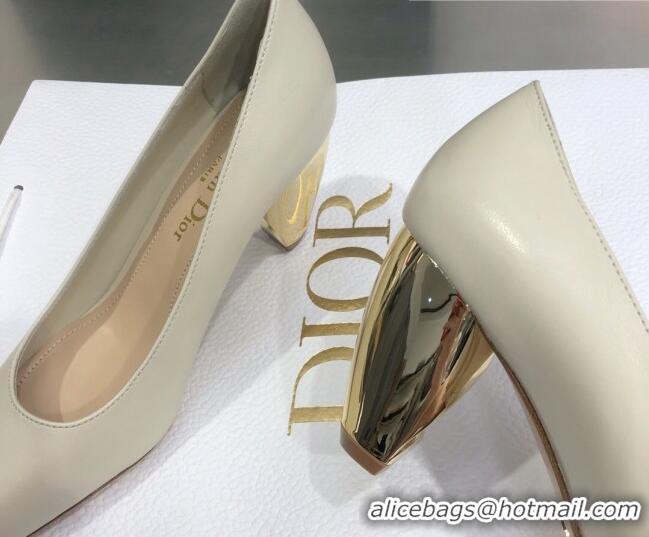 Luxury Cheap Dior Rhodes Calfskin Pumps White 111583