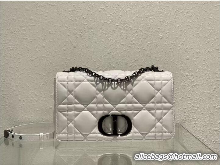 Top Grade LARGE DIOR CARO BAG Gradient Cannage Lambskin M9243E white