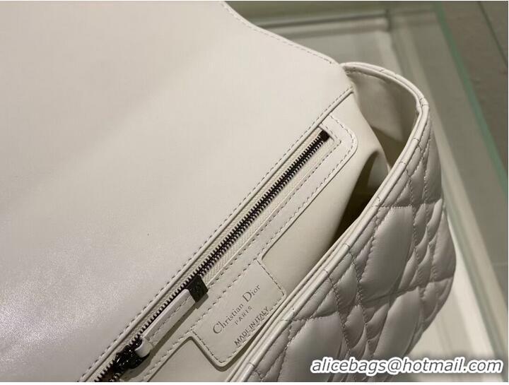 Top Grade LARGE DIOR CARO BAG Gradient Cannage Lambskin M9243E white