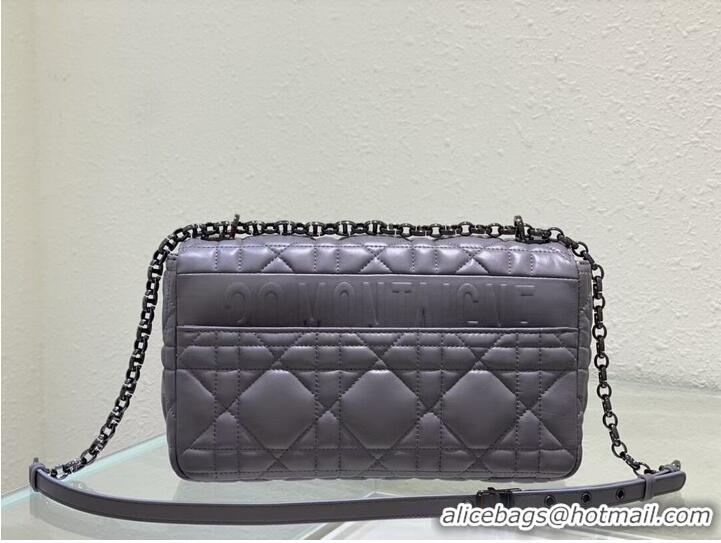 Discount LARGE DIOR CARO BAG Gradient Cannage Lambskin M9243E gray