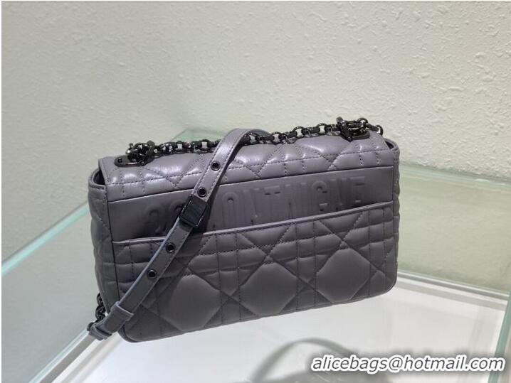 Luxurious MEDIUM DIOR CARO BAG Gradient Cannage Lambskin M9242WN gray