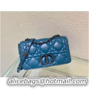 Top Quality MEDIUM DIOR CARO BAG Gradient Cannage Lambskin M9242WN blue