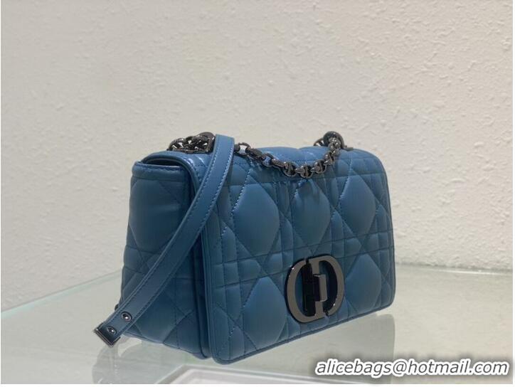 Top Quality MEDIUM DIOR CARO BAG Gradient Cannage Lambskin M9242WN blue