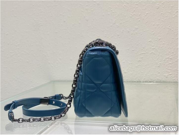 Top Quality MEDIUM DIOR CARO BAG Gradient Cannage Lambskin M9242WN blue