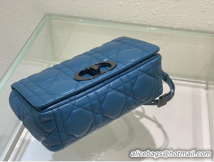 Top Quality MEDIUM DIOR CARO BAG Gradient Cannage Lambskin M9242WN blue