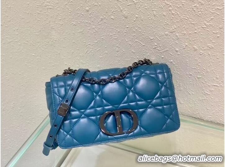 Top Quality MEDIUM DIOR CARO BAG Gradient Cannage Lambskin M9242WN blue