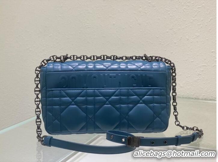 Top Quality MEDIUM DIOR CARO BAG Gradient Cannage Lambskin M9242WN blue