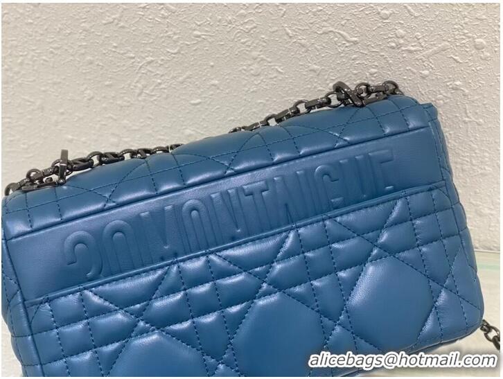 Top Quality MEDIUM DIOR CARO BAG Gradient Cannage Lambskin M9242WN blue