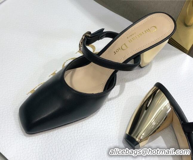 Top Grade Dior Rhodes Calfskin Slingback Pumps Black 111586