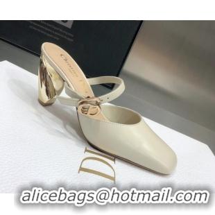 Charming Dior Rhodes Calfskin Slingback Pumps 111586 White