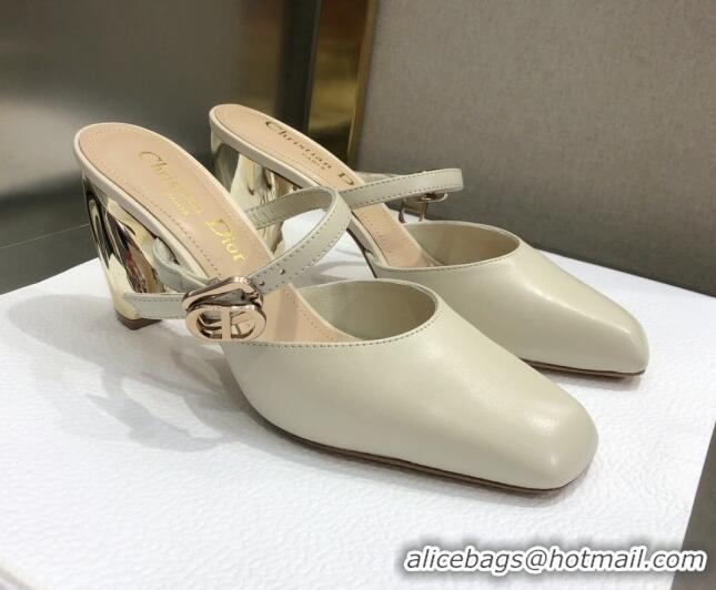 Charming Dior Rhodes Calfskin Slingback Pumps 111586 White