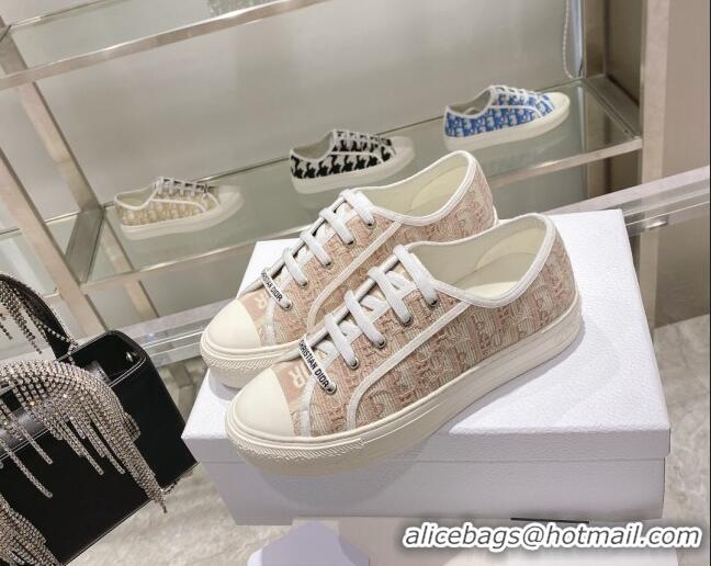 Unique Style Dior Walk'n'Dior Sneakers in Nude Oblique Embroidered Cotton 111591