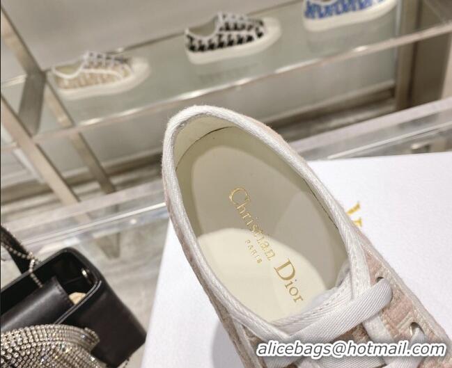 Unique Style Dior Walk'n'Dior Sneakers in Nude Oblique Embroidered Cotton 111591