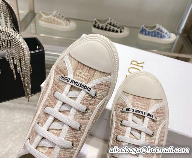 Unique Style Dior Walk'n'Dior Sneakers in Nude Oblique Embroidered Cotton 111591