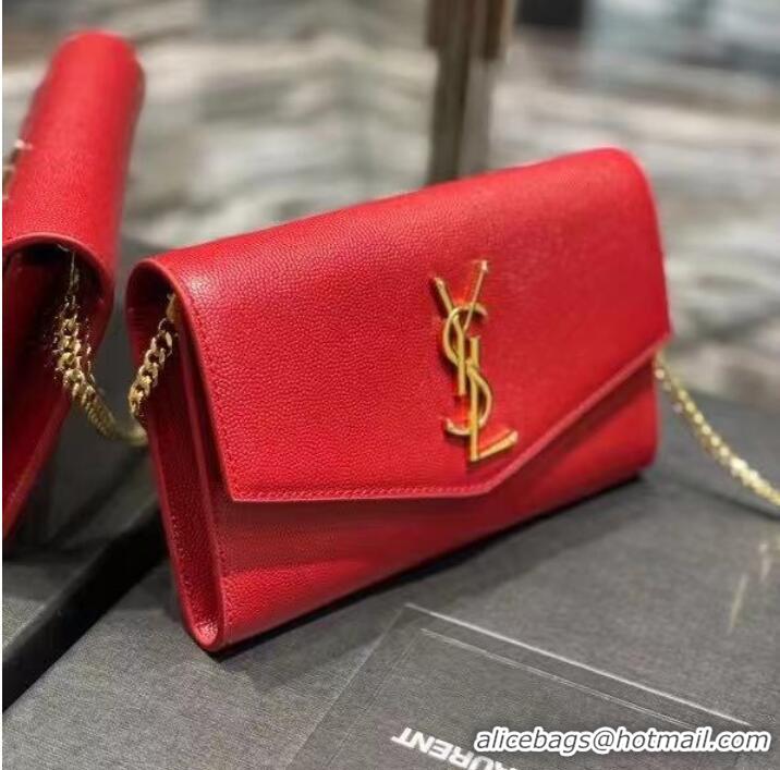 Buy Discount Yves Saint Laurent Calf leather cross-body bag Y707788 Red