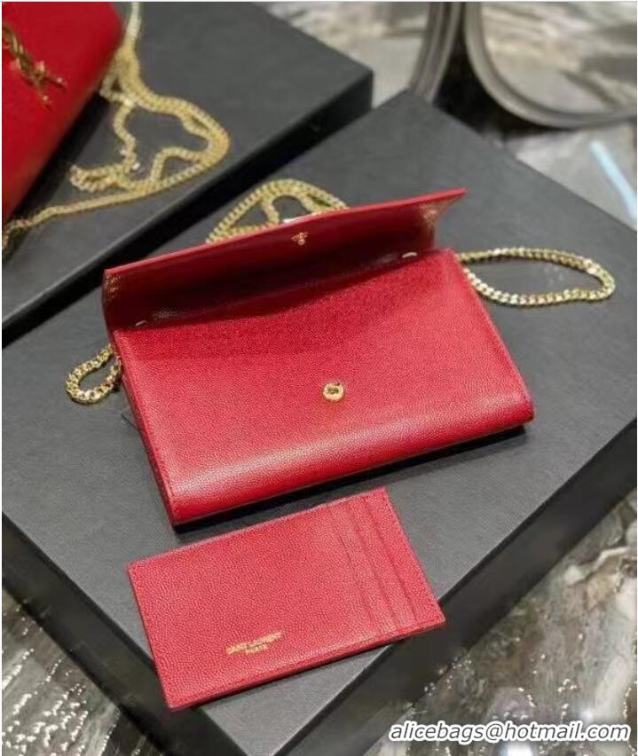 Buy Discount Yves Saint Laurent Calf leather cross-body bag Y707788 Red