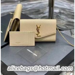 Top Quality Yves Saint Laurent Calf leather cross-body bag Y707788 BEIGE