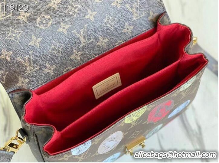 Wholesale Louis Vuitton Monogram Canvas Pochette Metis Original Leather M40780 Badge