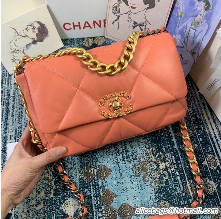 Chanel 19 flap bag Original Leather AS1160 AS1161 AS1162 Coral