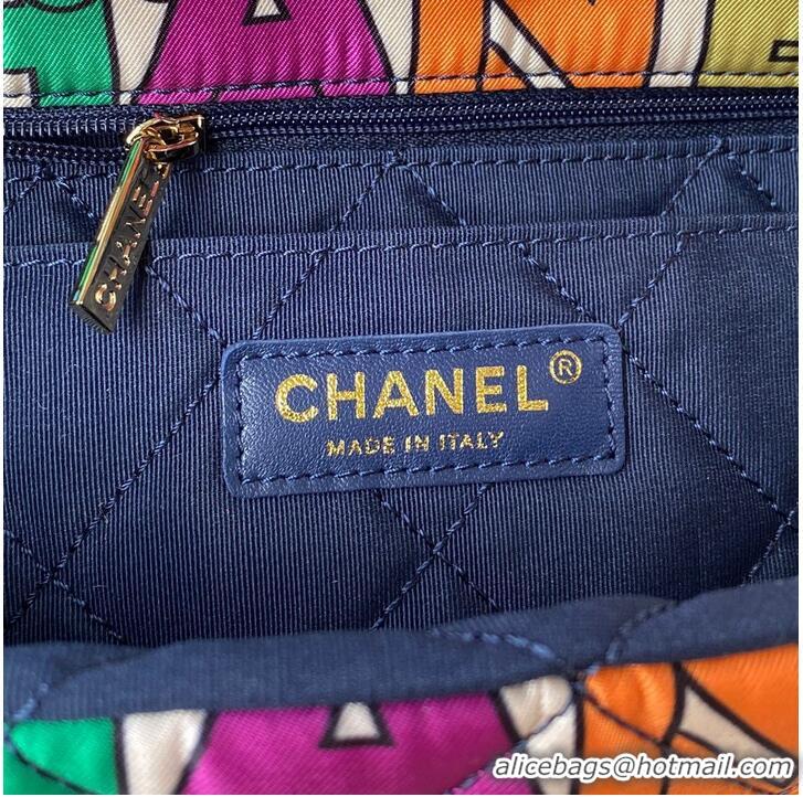 New Stylish Chanel Colored letters Flap bag AS2897 Rainbow Print