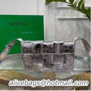 Discount Fashion Bottega Veneta CASSETTE Original Leather 666870 Silver