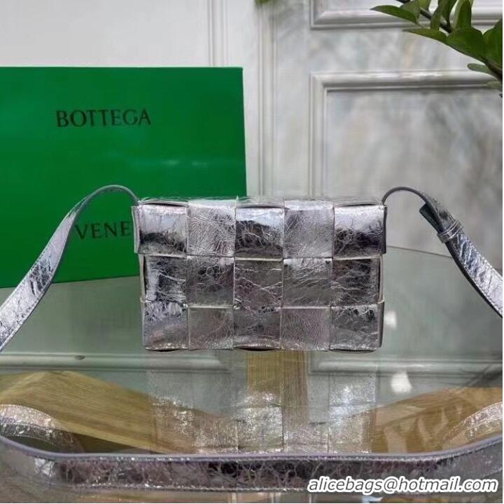 Discount Fashion Bottega Veneta CASSETTE Original Leather 666870 Silver