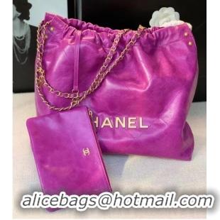 Shop Grade Chanel Original Oil Wax Leather Calfskin Cable Shopping Bag A67088 rose