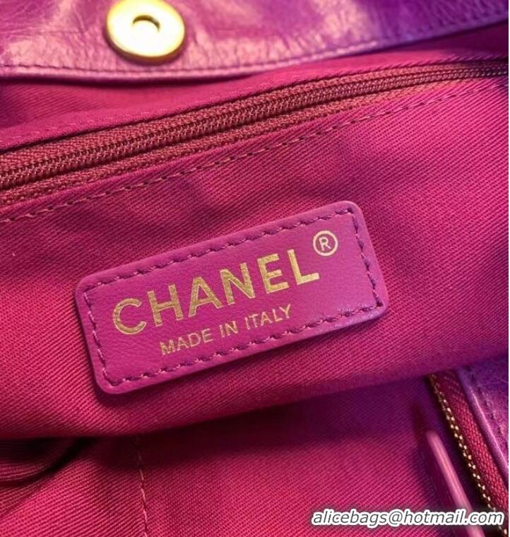 Shop Grade Chanel Original Oil Wax Leather Calfskin Cable Shopping Bag A67088 rose