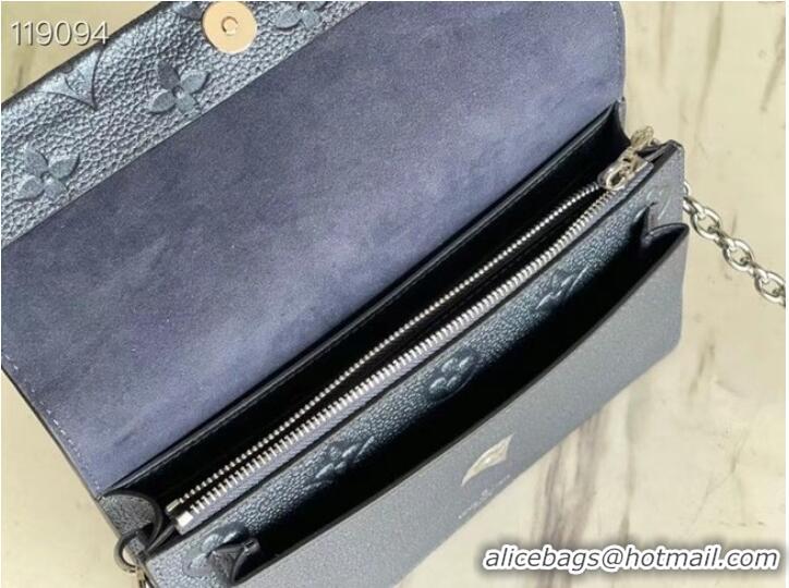 Classic Discount Louis Vuitton VAVIN CHAIN WALLET M59077 Navy Nacre