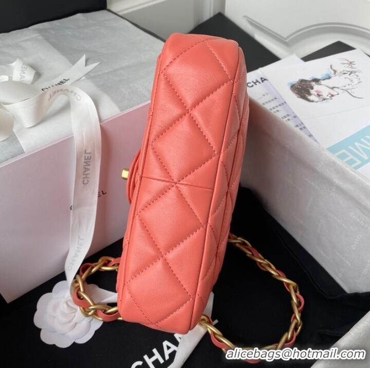 Top Quality CHANEL Lambskin Flap Shoulder Bag 2022SS pink