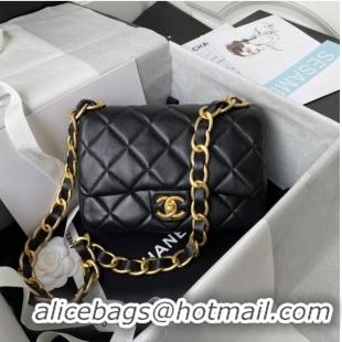 Promotional CHANEL Lambskin Flap Shoulder Bag 2022SS black