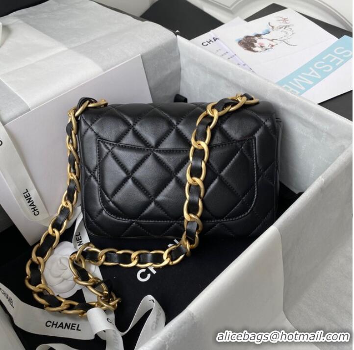 Promotional CHANEL Lambskin Flap Shoulder Bag 2022SS black