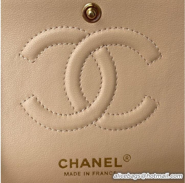 Shop Specials Chanel Flap Shoulder Bag Grained Calfskin A01112 gold-Tone Metal Apricot