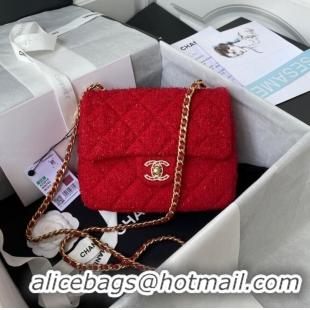 Discount Classic CHANEL SMALL FLAP BAG AS2819 red