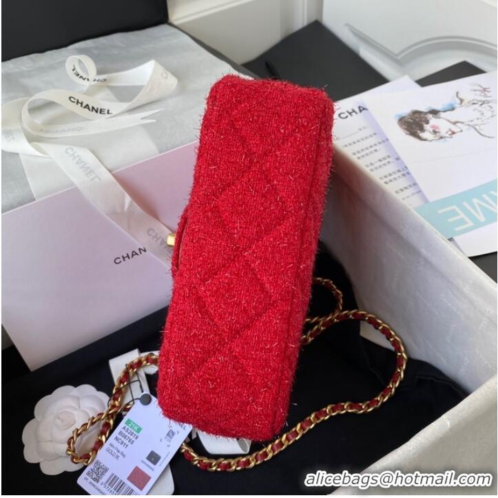 Discount Classic CHANEL SMALL FLAP BAG AS2819 red