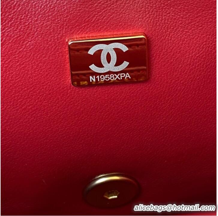 Discount Classic CHANEL SMALL FLAP BAG AS2819 red