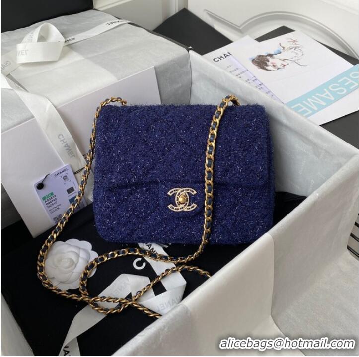 Inexpensive CHANEL SMALL FLAP BAG AS2819 blue