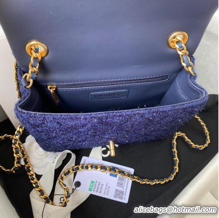 Inexpensive CHANEL SMALL FLAP BAG AS2819 blue