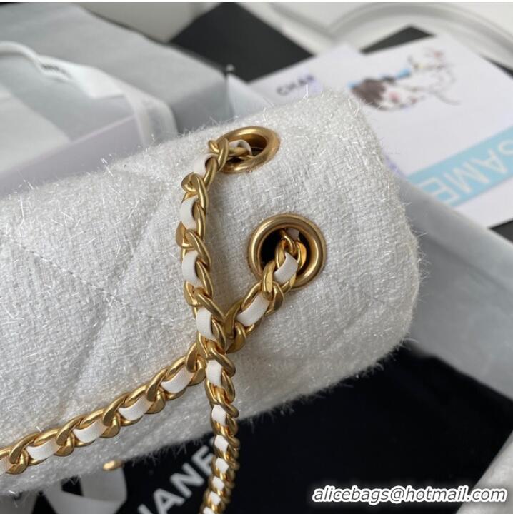 Top Quality CHANEL MEDIUM FLAP BAG AS2820 white