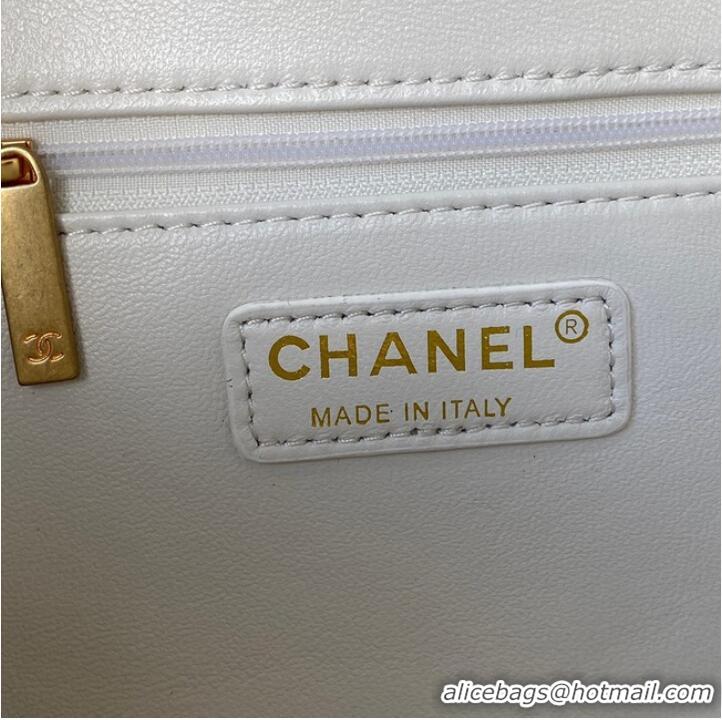 Top Quality CHANEL MEDIUM FLAP BAG AS2820 white