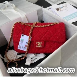 Spot Bulk CHANEL MEDIUM FLAP BAG AS2820 Red