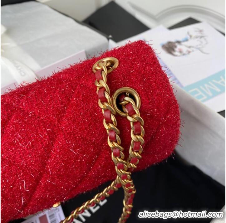 Spot Bulk CHANEL MEDIUM FLAP BAG AS2820 Red