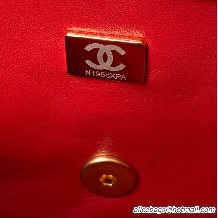 Spot Bulk CHANEL MEDIUM FLAP BAG AS2820 Red