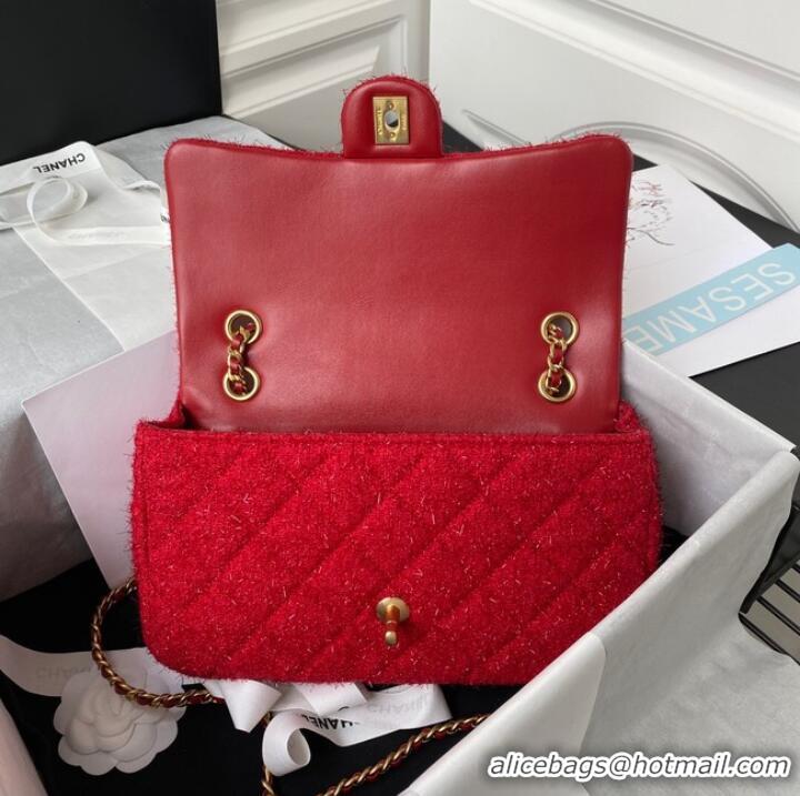 Spot Bulk CHANEL MEDIUM FLAP BAG AS2820 Red