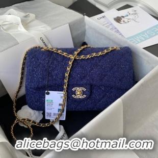 Inexpensive CHANEL MEDIUM FLAP BAG AS2820 blue