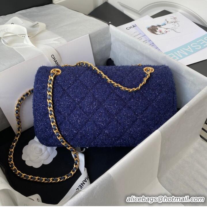 Inexpensive CHANEL MEDIUM FLAP BAG AS2820 blue