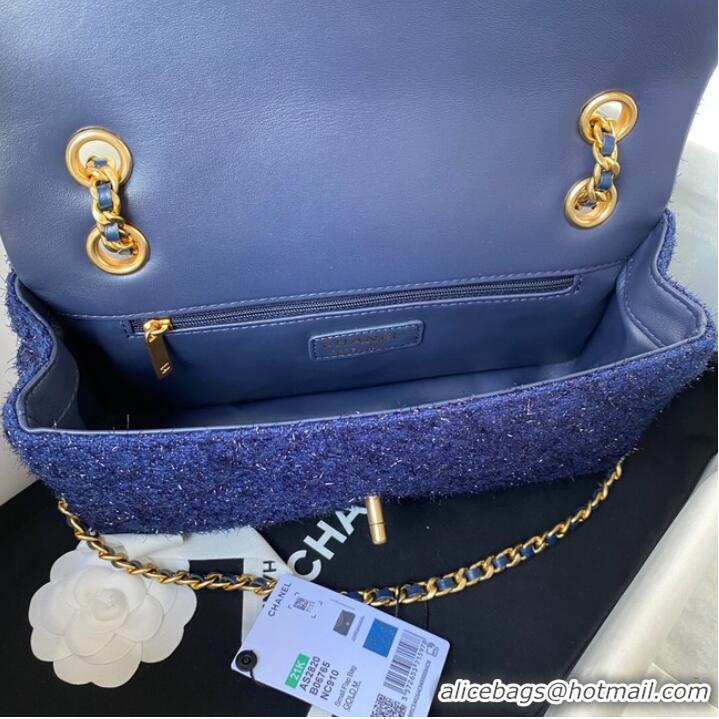 Inexpensive CHANEL MEDIUM FLAP BAG AS2820 blue