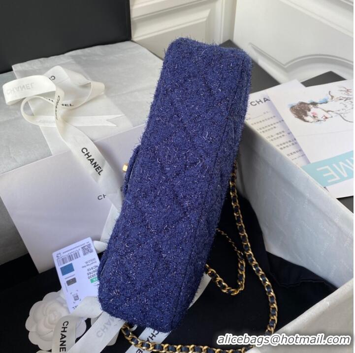 Inexpensive CHANEL MEDIUM FLAP BAG AS2820 blue